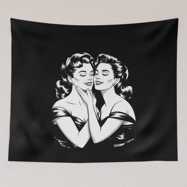 Item preview, Kissing Lesbian Women LGBT Queer Love Kiss Meme designed and sold by angolinnArt.