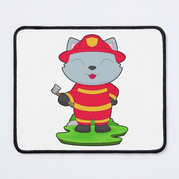 Item preview, Cat Firefighter Axe Fire department designed and sold by Snabdesign84.