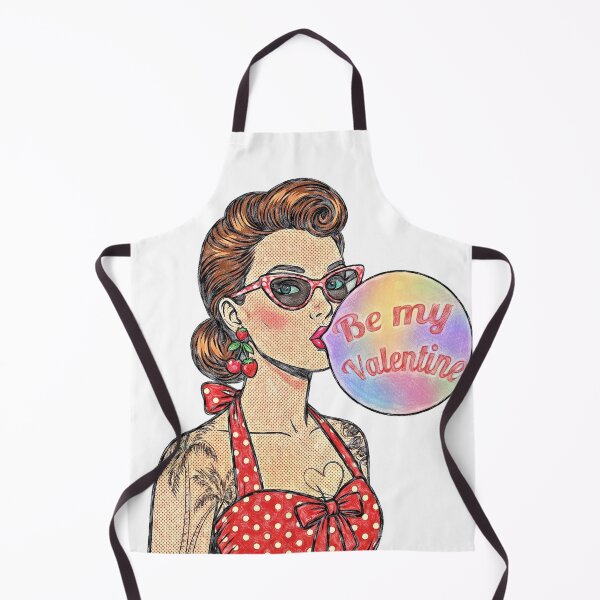 Item preview, Retro Pop Art Valentine – Sassy Pinup Girl with Bubblegum designed and sold by Hen-C-Art.