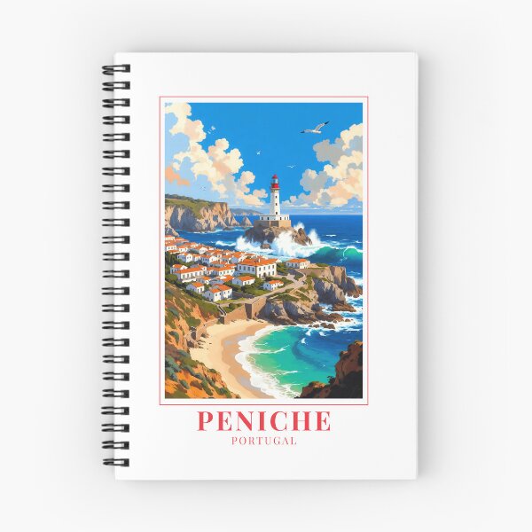 Item preview, Peniche Portugal Coastal Town Landscape Travel Art designed and sold by MapMyMiles.