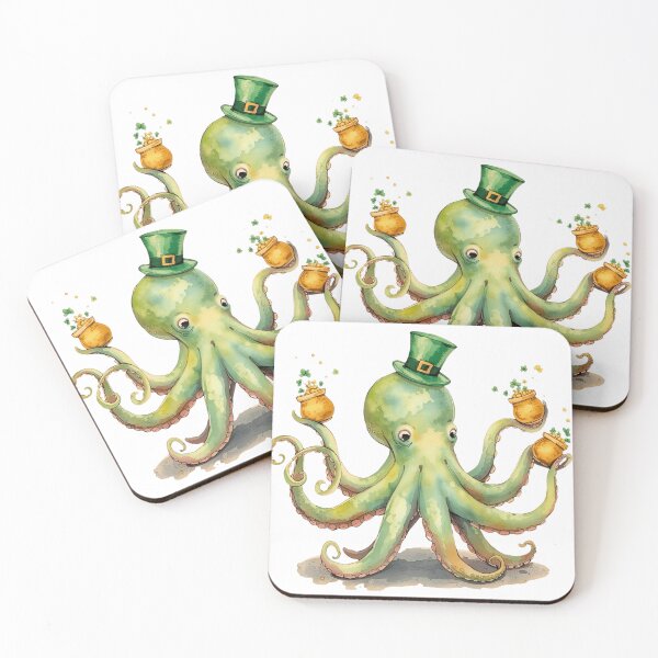 Item preview, Funny St Patricks Day Octopus Juggling Pots of Gold designed and sold by AQUILAKREO.