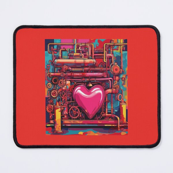Item preview, "Mechanical Love: Vibrant Heart in Gears" designed and sold by Artisticanvas.