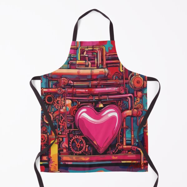 Item preview, "Mechanical Love: Vibrant Heart in Gears" designed and sold by Artisticanvas.