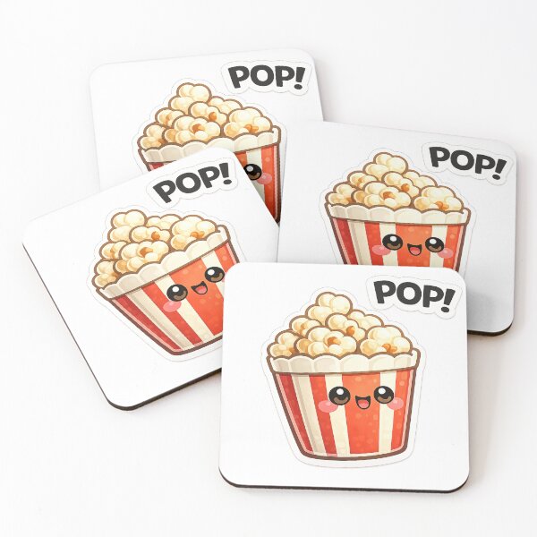 Item preview, Popcorn Bucket Snack Time Kawaii Movie Night Stickers designed and sold by LongIslandDesgn.