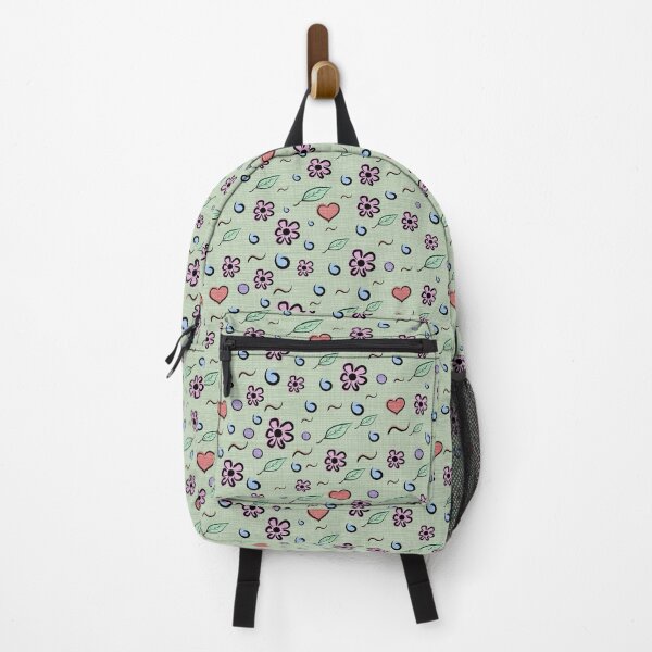 Item preview, Cute Doodle Floral Seamless Pattern with Hearts and Texture designed and sold by SylvieVibes.