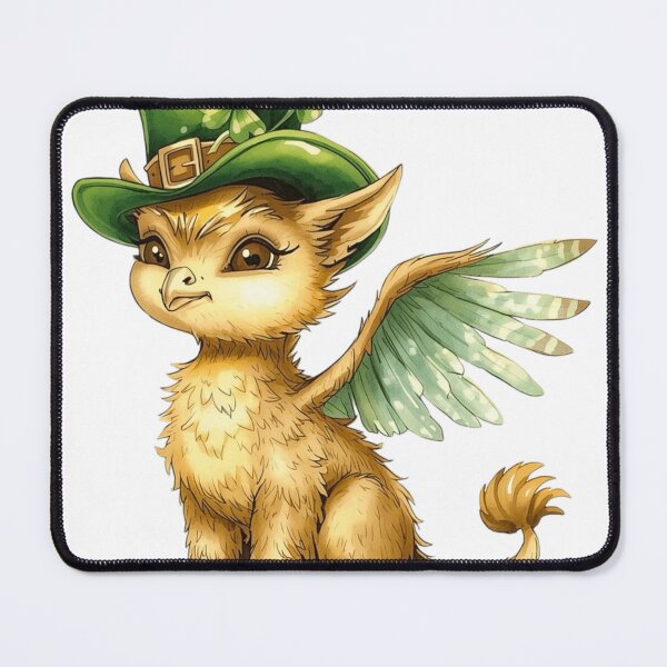Item preview, Cute Baby Griffin in Leprechaun Hat St Patricks Day Watercolor designed and sold by AQUILAKREO.