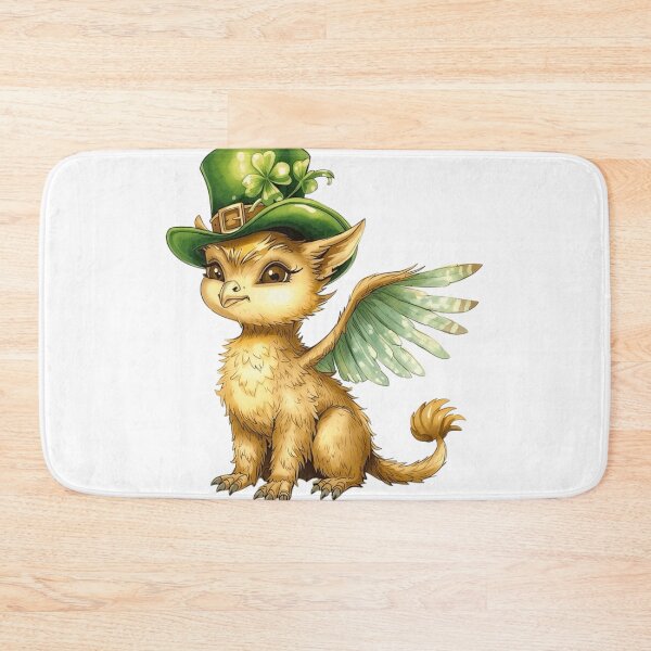 Item preview, Cute Baby Griffin in Leprechaun Hat St Patricks Day Watercolor designed and sold by AQUILAKREO.