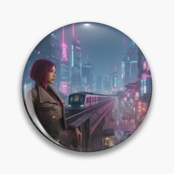 Item preview, Cyberpunk Night City, Songbird thinks about the future designed and sold by aykiradesigns.