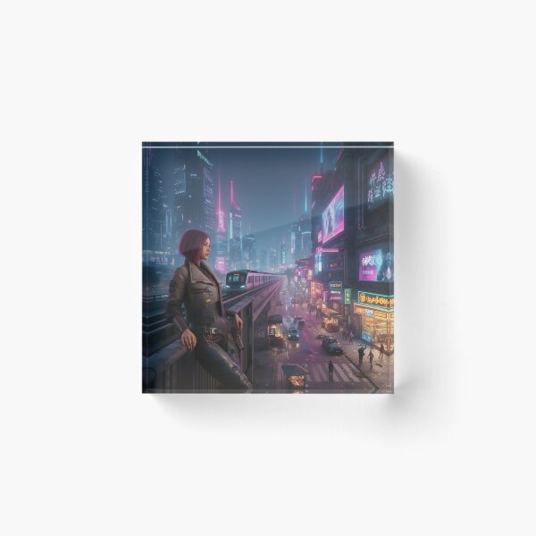 Item preview, Cyberpunk Night City, Songbird thinks about the future designed and sold by aykiradesigns.
