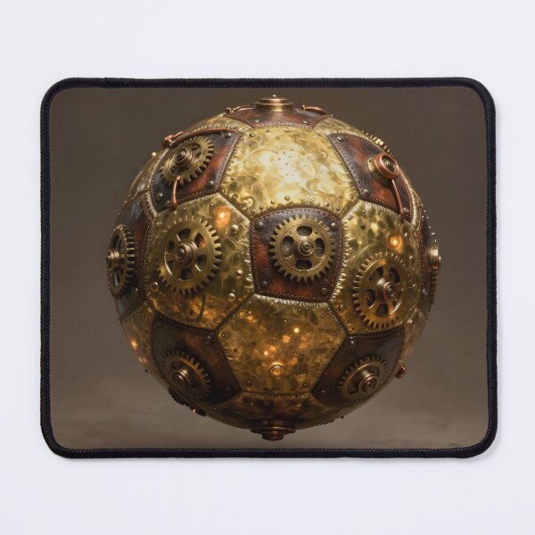 Item preview, Industrial Steampunk Soccer Ball – Vintage Football Aesthetic designed and sold by Marcu Ioachim.