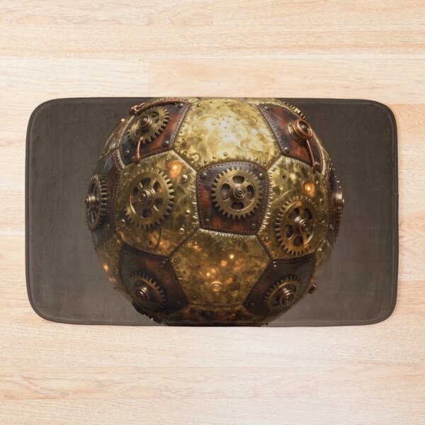 Item preview, Industrial Steampunk Soccer Ball – Vintage Football Aesthetic designed and sold by Marcu Ioachim.