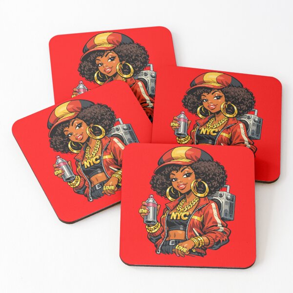 Item preview, Cute Blaxploitation Black Girl Cartoon Style designed and sold by Arte Cartoon From TagTeam Group.
