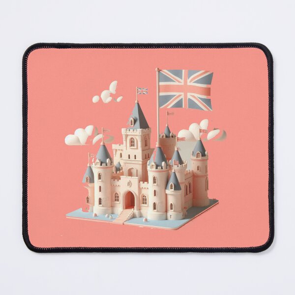 Item preview,  3D Castle Label – UK Flag Minimal Art, designed and sold by PaintMeWorld.