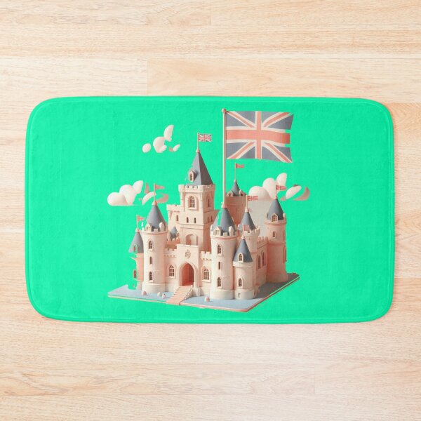 Item preview,  3D Castle Label – UK Flag Minimal Art, designed and sold by PaintMeWorld.