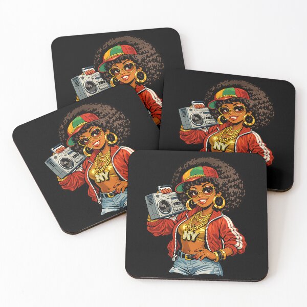 Item preview, Cute Blaxploitation NY Radio Girl Cartoon Style designed and sold by Arte Cartoon From TagTeam Group.
