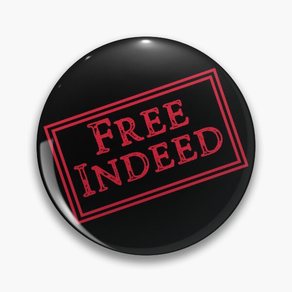 Item preview, Free Indeed Red - Bible Scripture Verse Christian - Stamped & Sealed in Christ designed and sold by Ceramic Scripture.