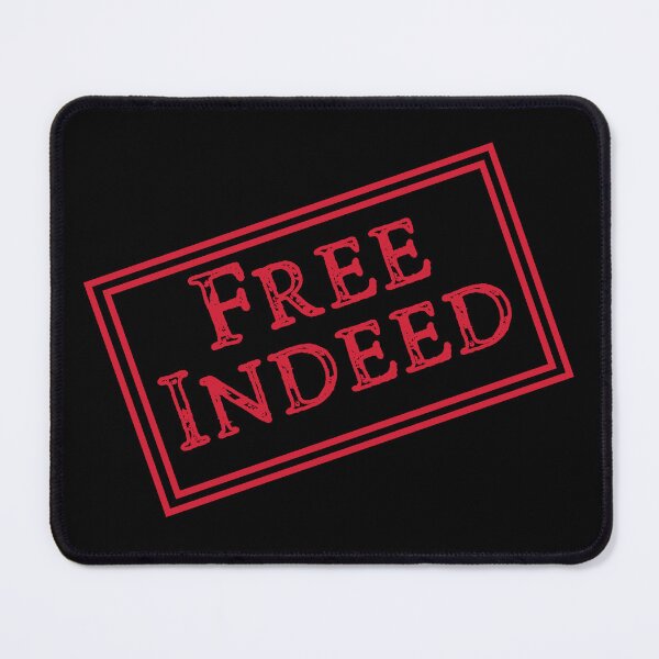 Item preview, Free Indeed Red - Bible Scripture Verse Christian - Stamped & Sealed in Christ designed and sold by Ceramic Scripture.