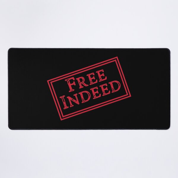 Item preview, Free Indeed Red - Bible Scripture Verse Christian - Stamped & Sealed in Christ designed and sold by Ceramic Scripture.