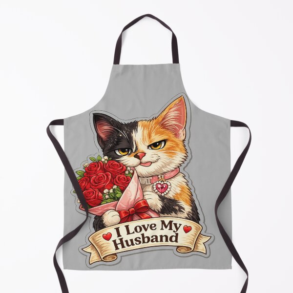 Item preview, Grumpy Calico Cat: Valentine Roses for My Husband  designed and sold by Cat-loveparttime.