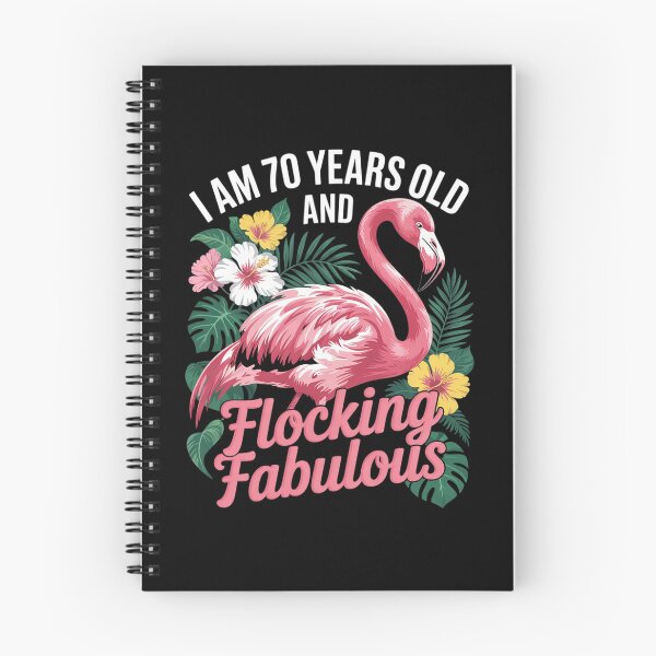 Item preview, I am 70 Years Old & Flocking Fabulous 70th Birthday Flamingo designed and sold by joyouartArt.