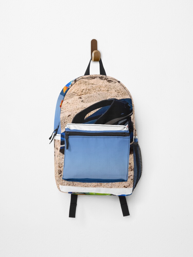 Thumbnail 1 of 3, Backpack, Sandy Beach Day designed and sold by RJWImages.
