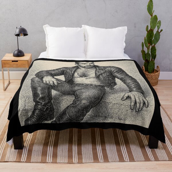 Item preview, 1950s Vintage Black & White Tom of Finland Tribute Cool Rider Gay Pride Graphic Design designed and sold by ItsAKinkThing.
