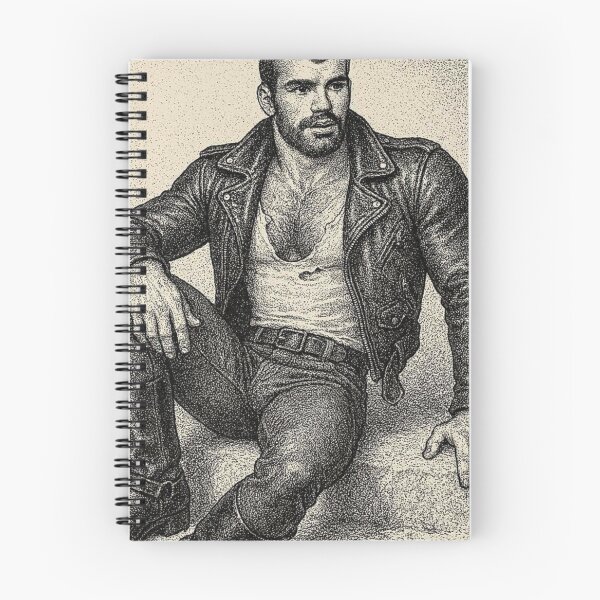 Item preview, 1950s Vintage Black & White Tom of Finland Tribute Cool Rider Gay Pride Graphic Design designed and sold by ItsAKinkThing.