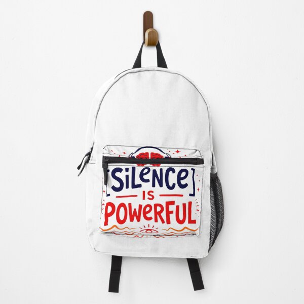 Item preview, Silence Is Powerful Typography Shirt – Mindfulness Quote with Brain Headphones Graphic designed and sold by tee.crush.