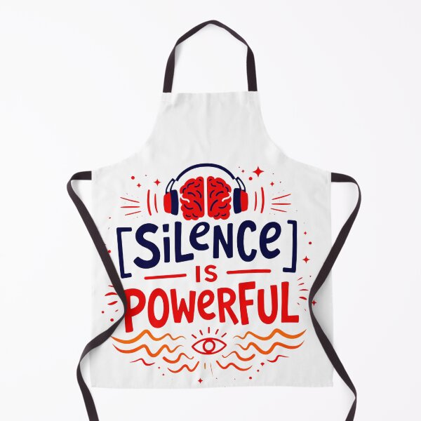 Item preview, Silence Is Powerful Typography Shirt – Mindfulness Quote with Brain Headphones Graphic designed and sold by InkSpireSport.