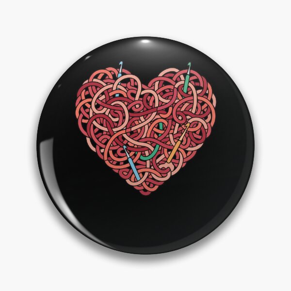 Item preview, Funny Crochet Heart Yarn Lovers With Colorful designed and sold by LuminOrb.