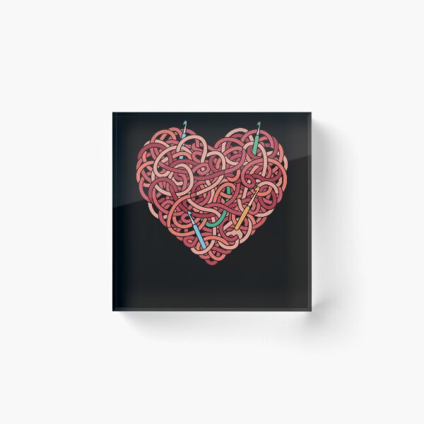 Item preview, Funny Crochet Heart Yarn Lovers With Colorful designed and sold by LuminOrb.