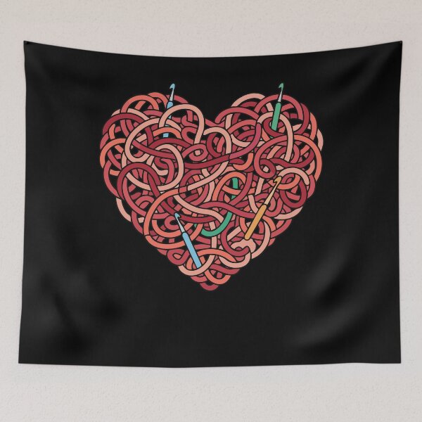 Item preview, Funny Crochet Heart Yarn Lovers With Colorful designed and sold by LuminOrb.
