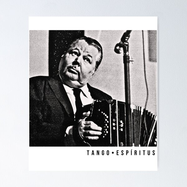 Item preview, Anibal Troilo Tango Wall Art – Bandoneon Portrait, Buenos Aires, Black and White Retro Vintage Music Print designed and sold by Espiritus-Tango.