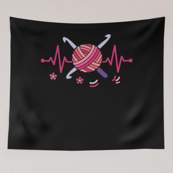 Item preview, Crochet Heartbeat Yarn Lovers Funny Crochet Hook designed and sold by LuminOrb.