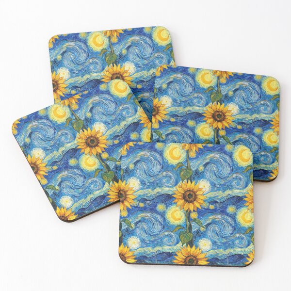 Item preview, Starry Night Sunflowers: Van Gogh Inspired Seamless Art Pattern designed and sold by AgingeR.