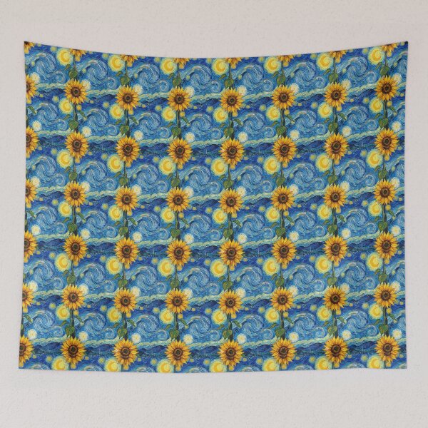 Item preview, Starry Night Sunflowers: Van Gogh Inspired Seamless Art Pattern designed and sold by AgingeR.