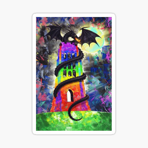 Black Dragon - Glastonbury Tor Sticker