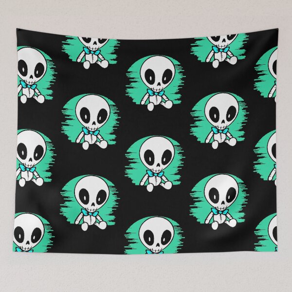 Item preview, Skeleton Rag Doll – Creepy Kawaii Design | Cute Art with a Green Background designed and sold by AstronautMerch.