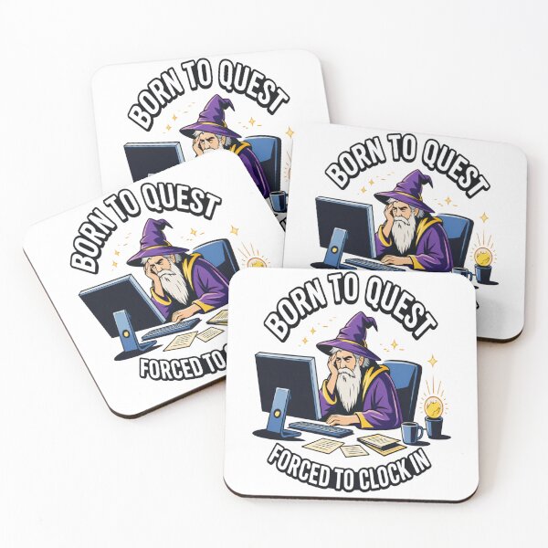 Item preview, Born to Quest Forced to Clock in designed and sold by Jacky-Design.