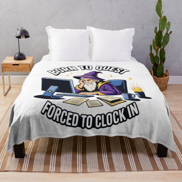 Item preview, Born to Quest Forced to Clock in designed and sold by Jacky-Design.