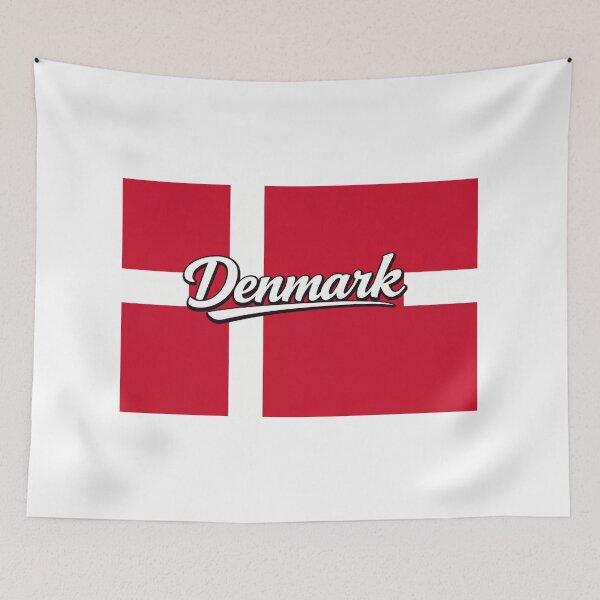 Item preview, Denmark Flag Typography Design | Danish National Pride Scandinavian Art designed and sold by GarnerSupplyCo.