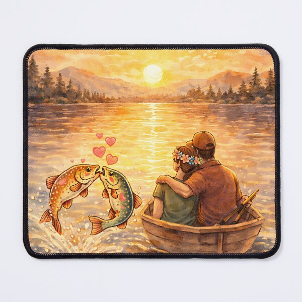 Item preview, Love That Always Catches Fishing Art designed and sold by EimSol.