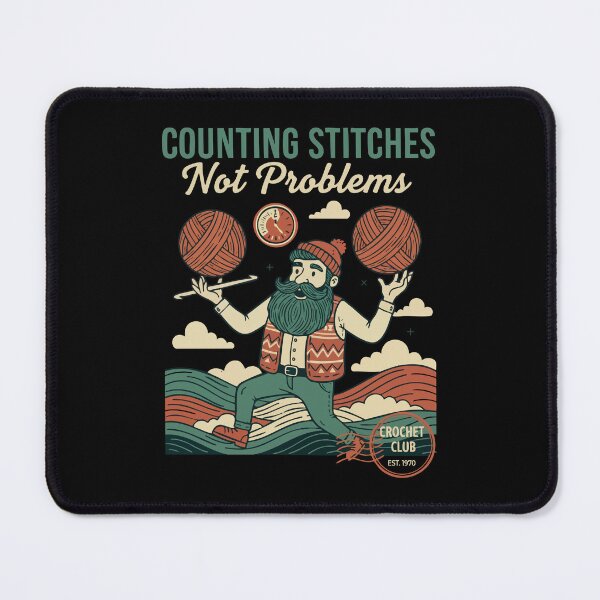 Item preview, Counting Stitches Not Problems Funny Crochet Club designed and sold by LuminOrb.