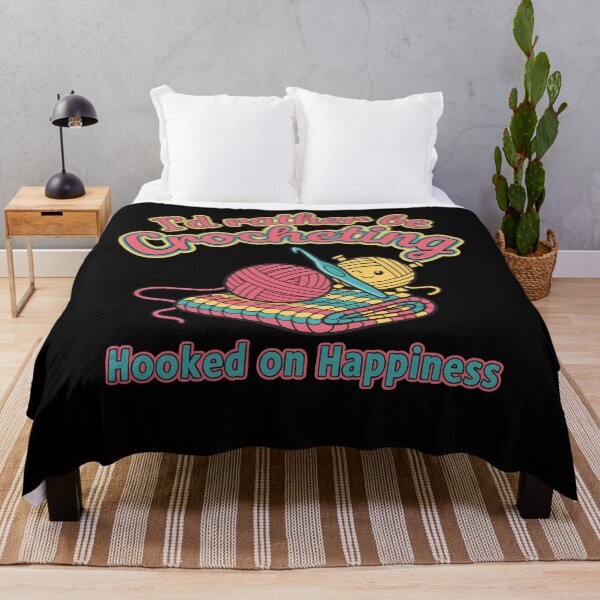 Item preview, Id Rather Be Crocheting Hooked On Happiness designed and sold by LuminOrb.