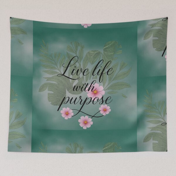 Item preview, Live Life with Purpose – Botanical Motivation Art designed and sold by tinkeybabes.