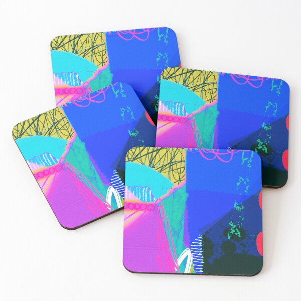 Item preview, Neon Fragment Abstract Art designed and sold by Kamaloca.