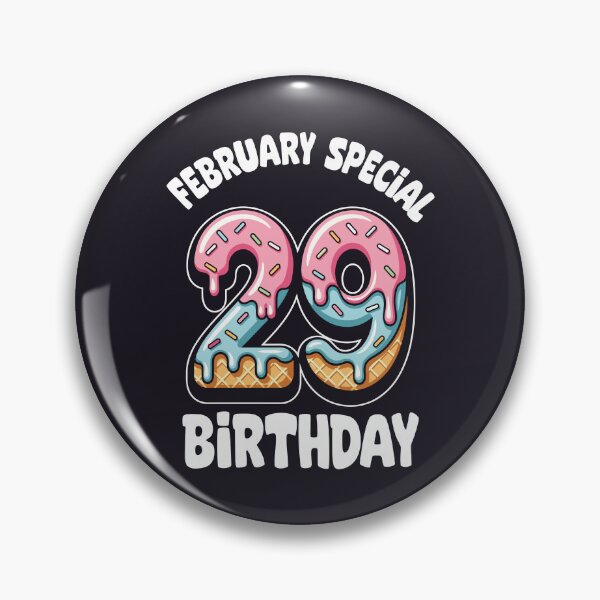 Item preview, 29th February Birthday Ice Cream Funny Twenty Nine Donut Texture designed and sold by Jokerstyle.
