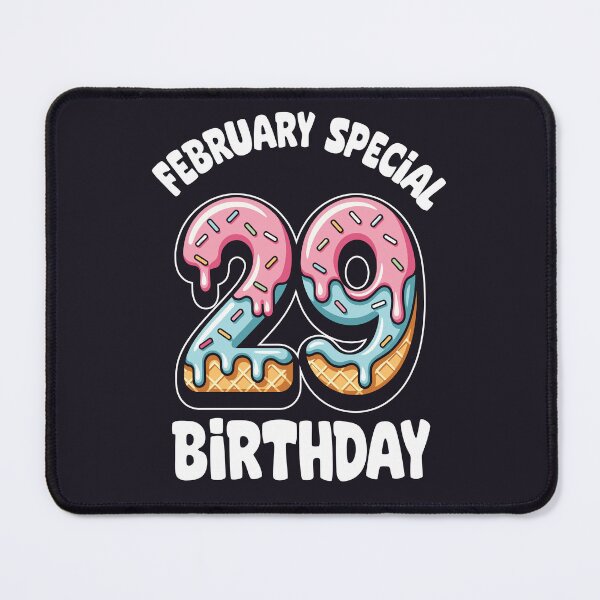 Item preview, 29th February Birthday Ice Cream Funny Twenty Nine Donut Texture designed and sold by Jokerstyle.