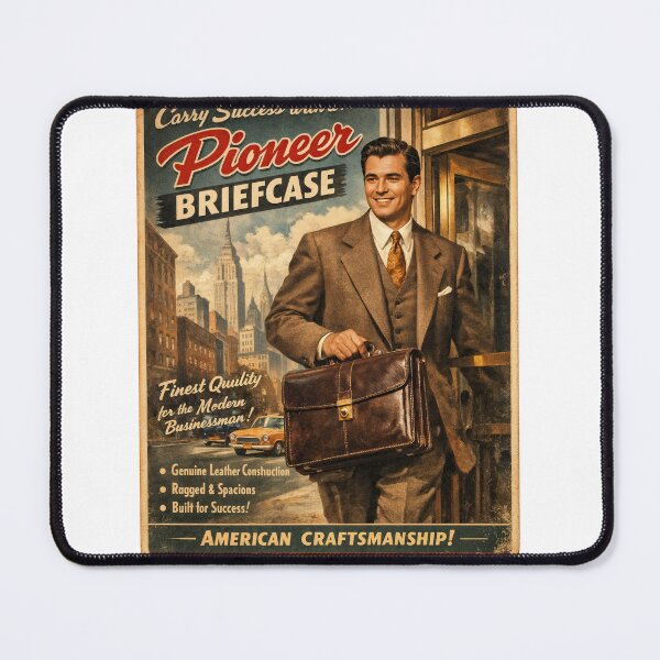 Item preview, Carry Success: Pioneer Briefcase, Vintage Ambition designed and sold by ForeverPrintsOK.