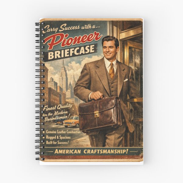 Item preview, Carry Success: Pioneer Briefcase, Vintage Ambition designed and sold by ForeverPrintsOK.